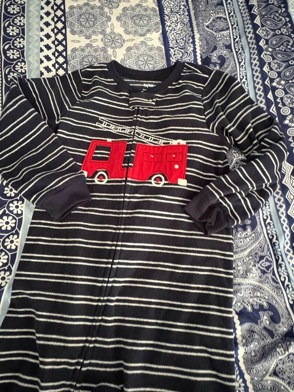 Carter’s 4T Zip-Up Sleep-n-Play Fire Engine Pajamas